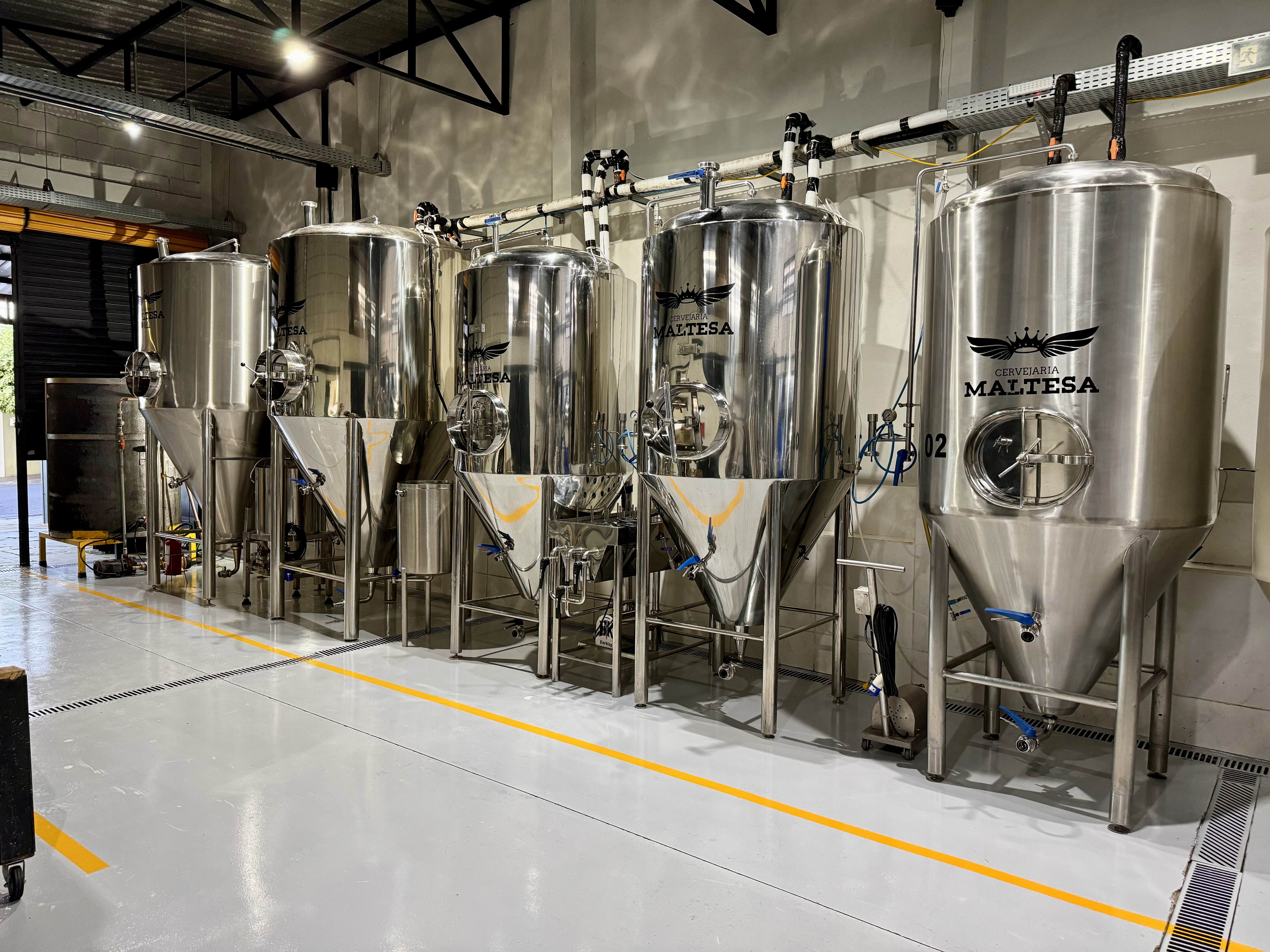 Vista da indústria / fábrica da Maltesa Cervejaria